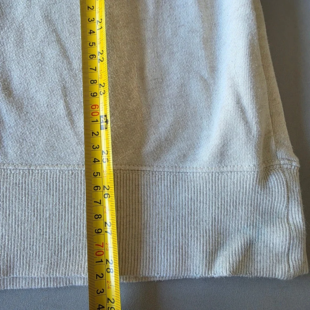 Aerie Womens L/G Cream V Neck Long Sleeve Sweatshirt Casual Top Comfy oversized - Picture 4 of 7